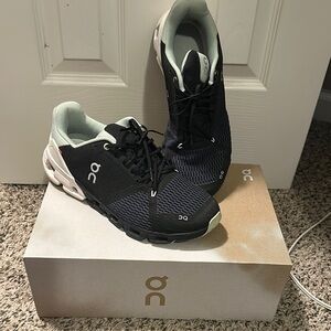 On Cloud Running Black and White Sneakers